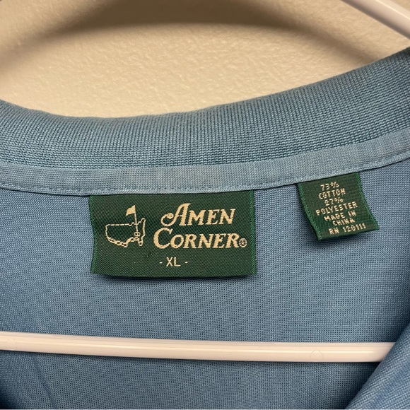 Amen Corner Mens Short Sleeve Blue Golf Polo Size XL - Picture 5 of 5
